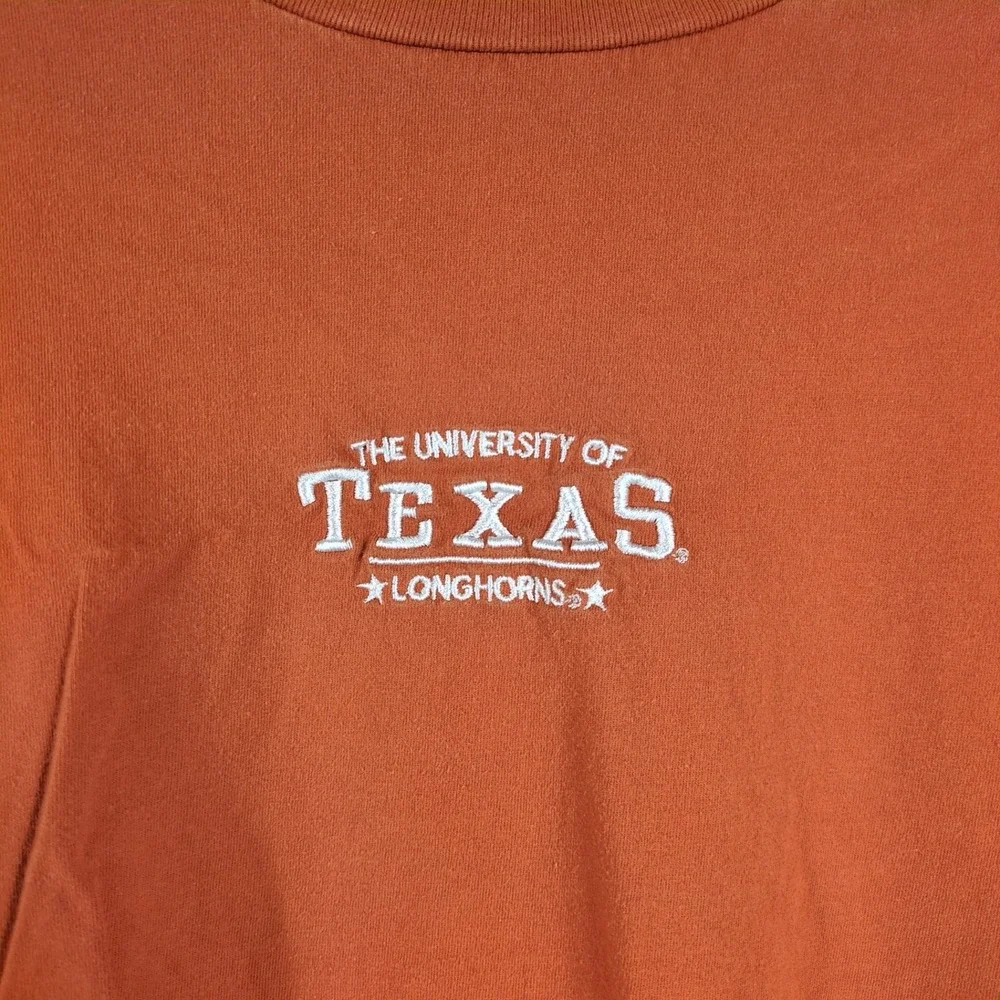 Red Oak Texas Longhorns Burnt Orange Long Sleeve T-Shirt Womens L 6219
